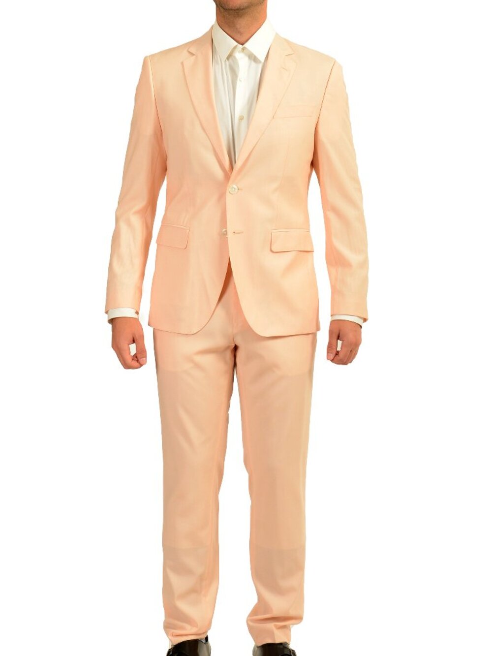 Hugo Boss Men's "H-Huge-2Pcs-224" Pink Wool Two Button Suit US 38R IT 48R